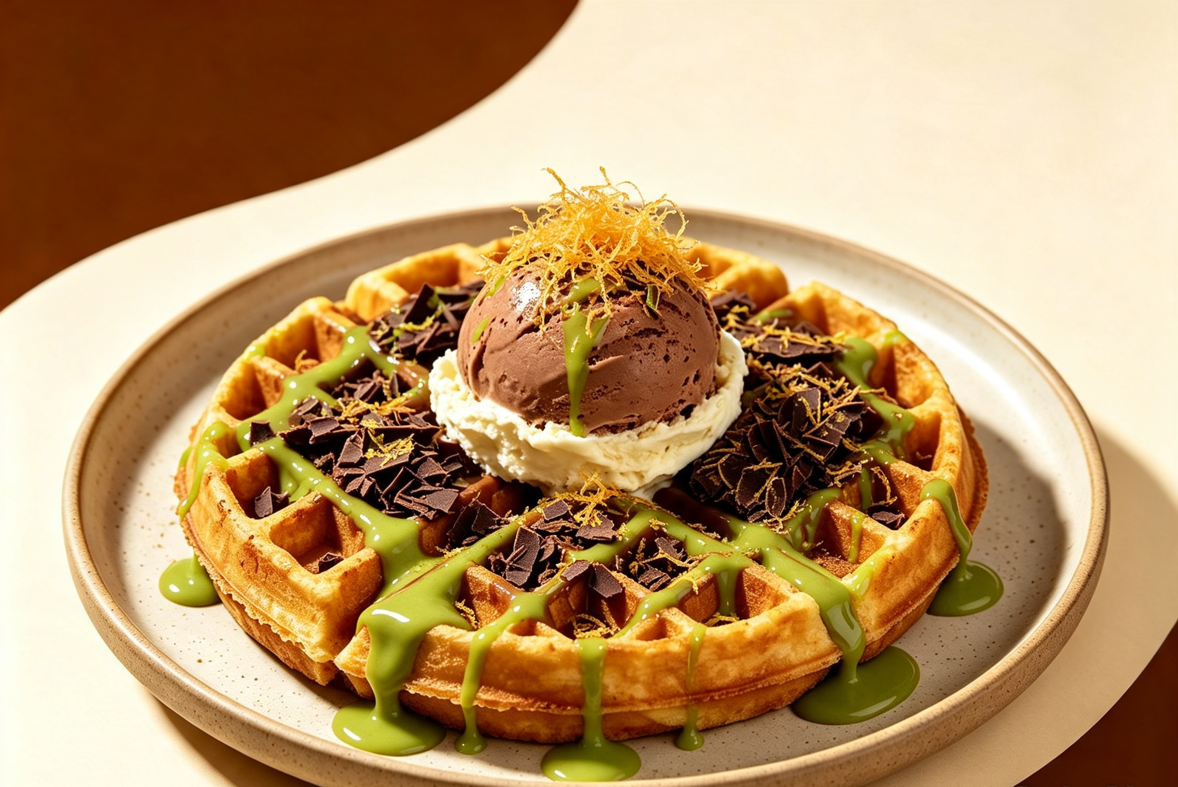 Kunafa Craze Waffle