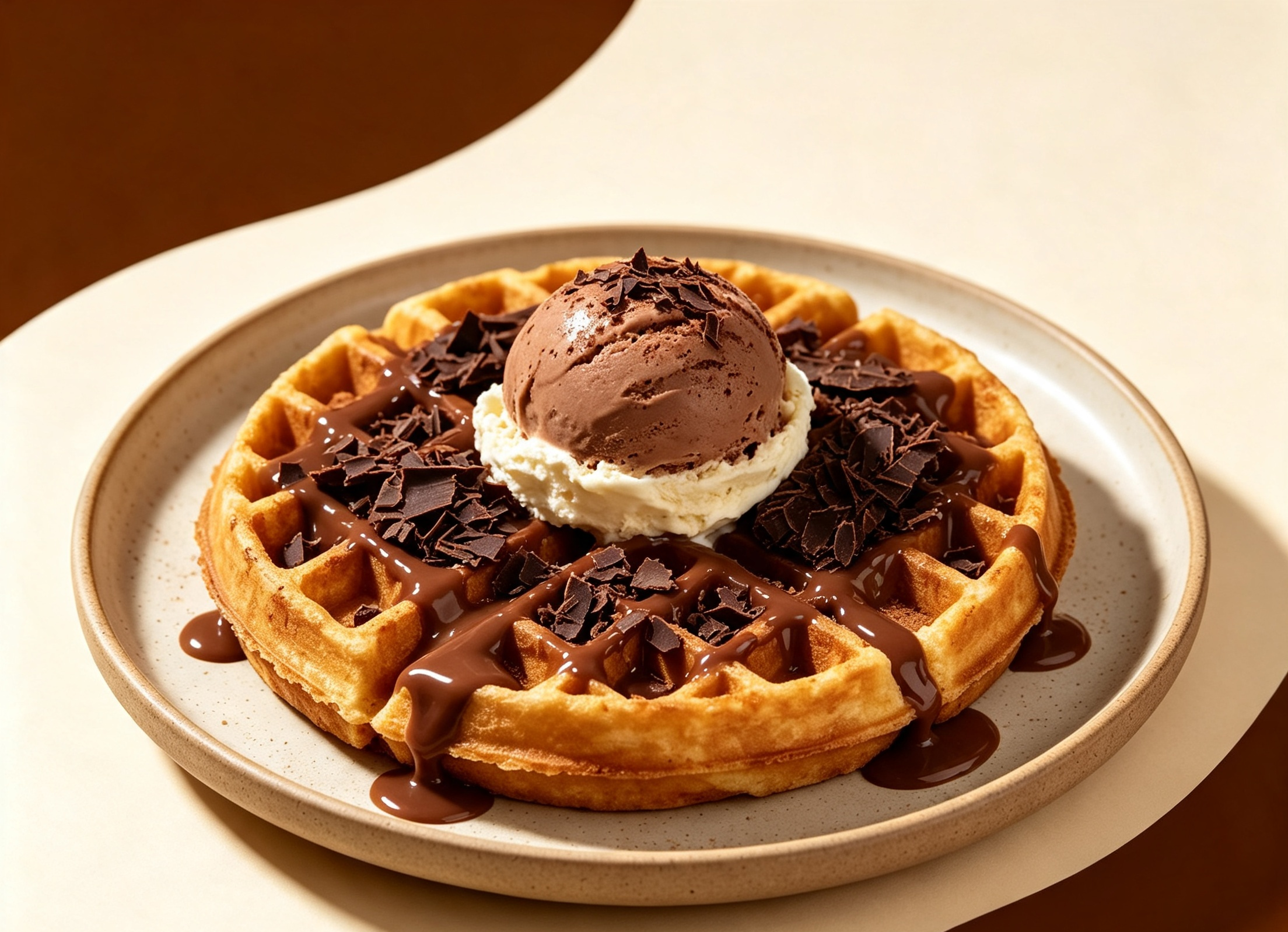 Triple Chocolate Waffle